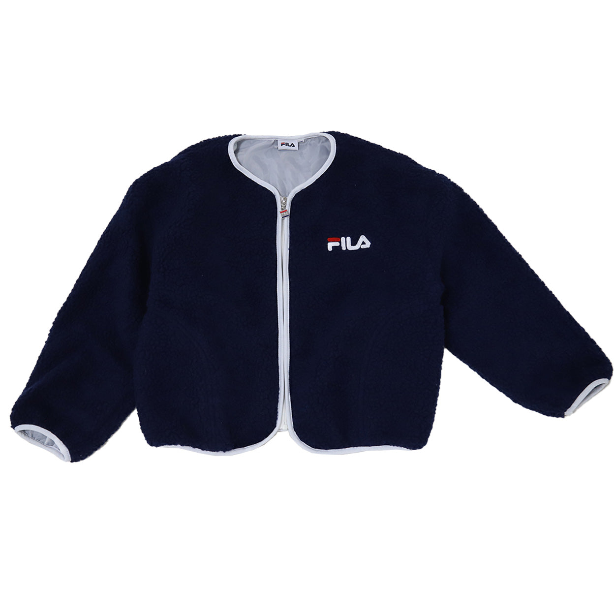 キッズ ボア ジャケット ブルゾン 子供服 アウター 冬服 秋 FILA 130~160cm 子供 女の子 冬 トップス もこもこ 暖かい あったか 上着 フィラ (送料無料) (在庫限り)