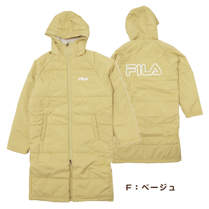 FILA ベンチコート ジュニア キッズ 裏ボア 130~160cm 子供服 冬服 コート 子供 子ども フード付き アウター サッカー スポーツウエア 保温 防寒 暖かい 防寒着 130 140 150 160 フィラ (送料無料)