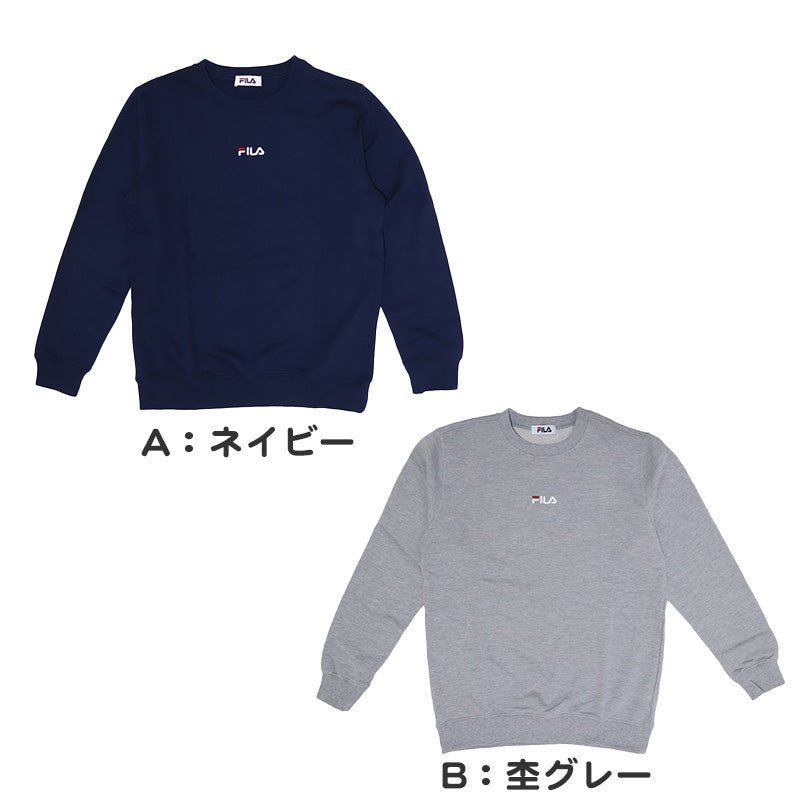 FILA スウェット トレーナー レディース 裏毛 長袖 トップス M L LL スエット 秋 春 ワンポイント プルオーバー (在庫限り)