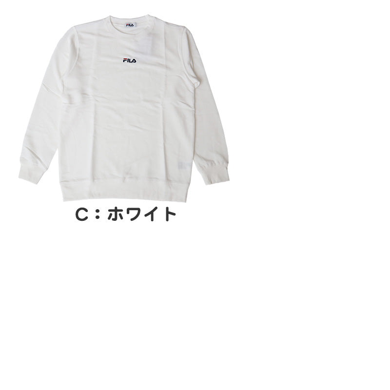FILA スウェット トレーナー レディース 裏毛 長袖 トップス M L LL スエット 秋 春 ワンポイント プルオーバー (在庫限り)
