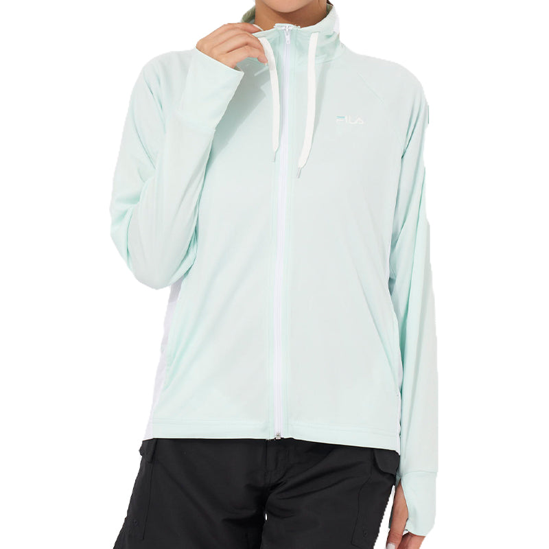 水着 ラッシュガード レディース フィラ おしゃれ 体型カバー 水陸両用 スポーツ S M L LL フードなし 長袖 パーカー uvカット 紫外線対策 メッシュ FILA (在庫限り)