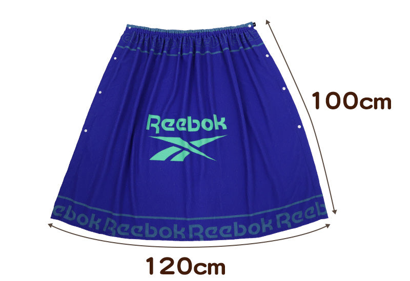 ラップタオル 100cm 巻きタオル キッズ 男の子 男子 プール タオル Reebok 100cm丈 ビーチタオル バスタオル 小学生 水泳 子供 ジュニア 吸水 (在庫限り)
