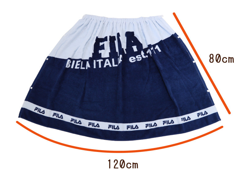 プールタオル ラップタオル 男の子 女の子 まきまきタオル 綿100% FILA 80cm 80 ビーチタオル バスタオル 小学生 プール 水泳 男子 キッズ 子供 ジュニア 吸水 (在庫限り)