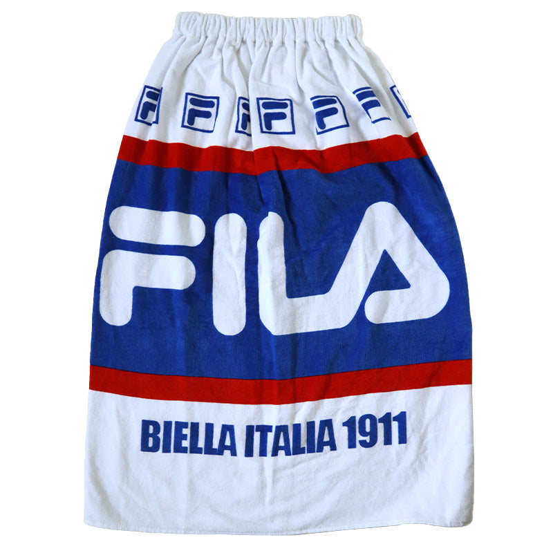 プールタオル ラップタオル 男の子 女の子 まきまきタオル 綿100% FILA 80cm 80 ビーチタオル バスタオル 小学生 プール 水泳 男子 キッズ 子供 ジュニア 吸水 (在庫限り)