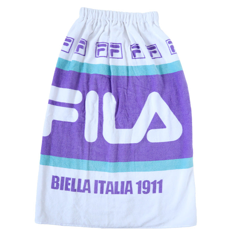 プールタオル ラップタオル 男の子 女の子 まきまきタオル 綿100% FILA 80cm 80 ビーチタオル バスタオル 小学生 プール 水泳 男子 キッズ 子供 ジュニア 吸水 (在庫限り)