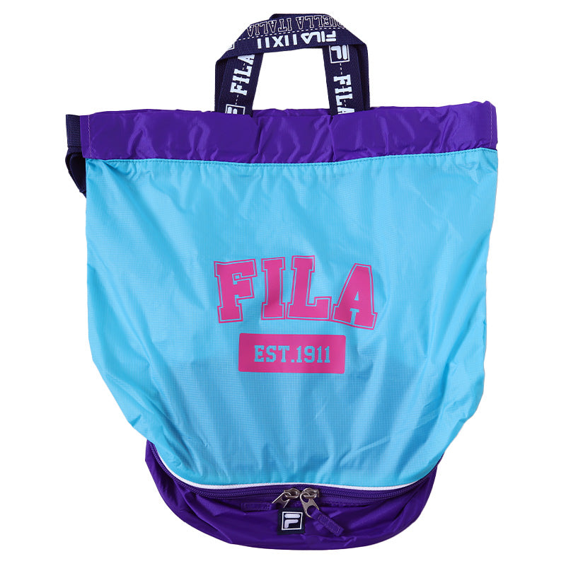 プールバッグ プールバック 男の子 女の子 キッズ スポーツ 大きめ 持ち手付き FILA フリーサイズ (二重底 ボンサック 小学校 小学生 中学生 大容量 ファスナー 下ポケット) (在庫限り)