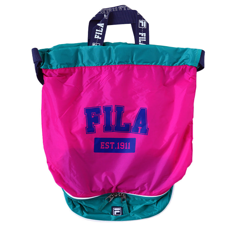 プールバッグ プールバック 男の子 女の子 キッズ スポーツ 大きめ 持ち手付き FILA フリーサイズ (二重底 ボンサック 小学校 小学生 中学生 大容量 ファスナー 下ポケット) (在庫限り)