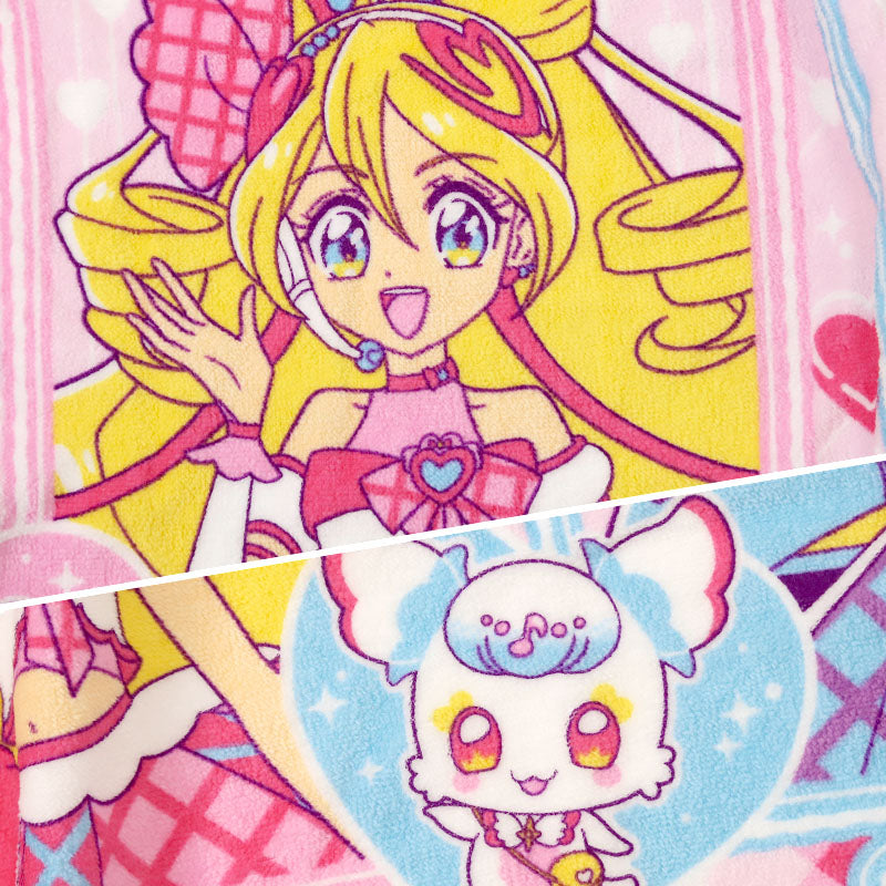 ラップタオル 巻きタオル プリキュア 綿100 60cm (ビーチタオル バスタオル プール スイミング 小学生 水泳 女子 女の子 ジュニア 吸水 着替えタオル 子ども キャラクター) (在庫限り)