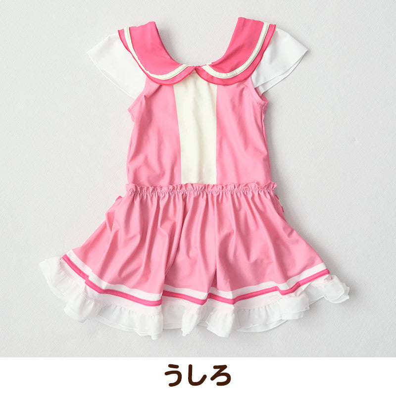 プリキュア 水着 女の子 キッズ ワンピース 子供 変身 なりきり わんだふるぷりきゅあ! 100~120cm 110 120 ピンク かわいい 女児 プール 海 (送料無料)