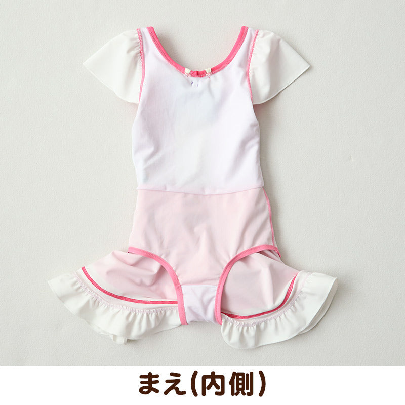 プリキュア 水着 女の子 キッズ ワンピース 子供 変身 なりきり わんだふるぷりきゅあ! 100~120cm 110 120 ピンク かわいい 女児 プール 海 (送料無料)