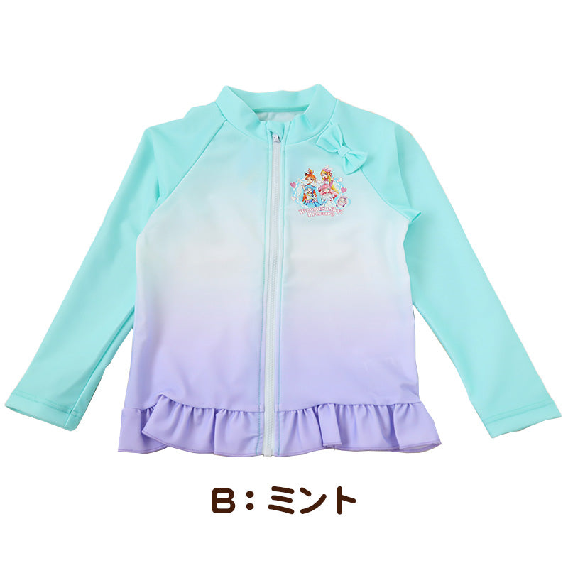 プリキュア ラッシュガード ひろがるスカイ ひろがるスカイ!プリキュア キッズ 女の子 子供 水着 uvカット 100 110 女児 子ども かわいい プール 紫外線対策 水泳 (在庫限り)