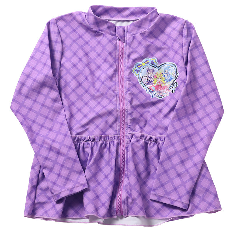 プリキュア ラッシュガード キミとアイドルプリキュア♪ プリキュア キッズ 女の子 子供 水着 100 110 120cm 女児 子ども かわいい プール 紫外線対策 水泳 アウトドア 海水浴 海 夏 キャラクター フルジップ (在庫限り)