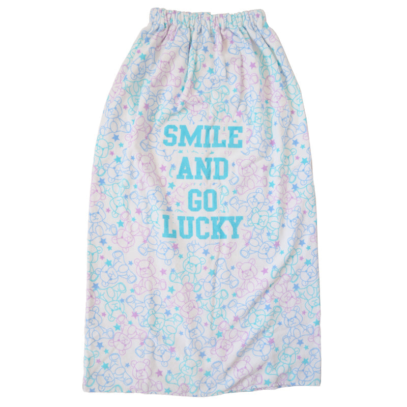 ラップタオル 巻きタオル 綿100% 女の子 女子 キッズ 子供 96cm丈 ビーチタオル バスタオル 小学生 プール 水泳 ジュニア 吸水 クマ (在庫限り)