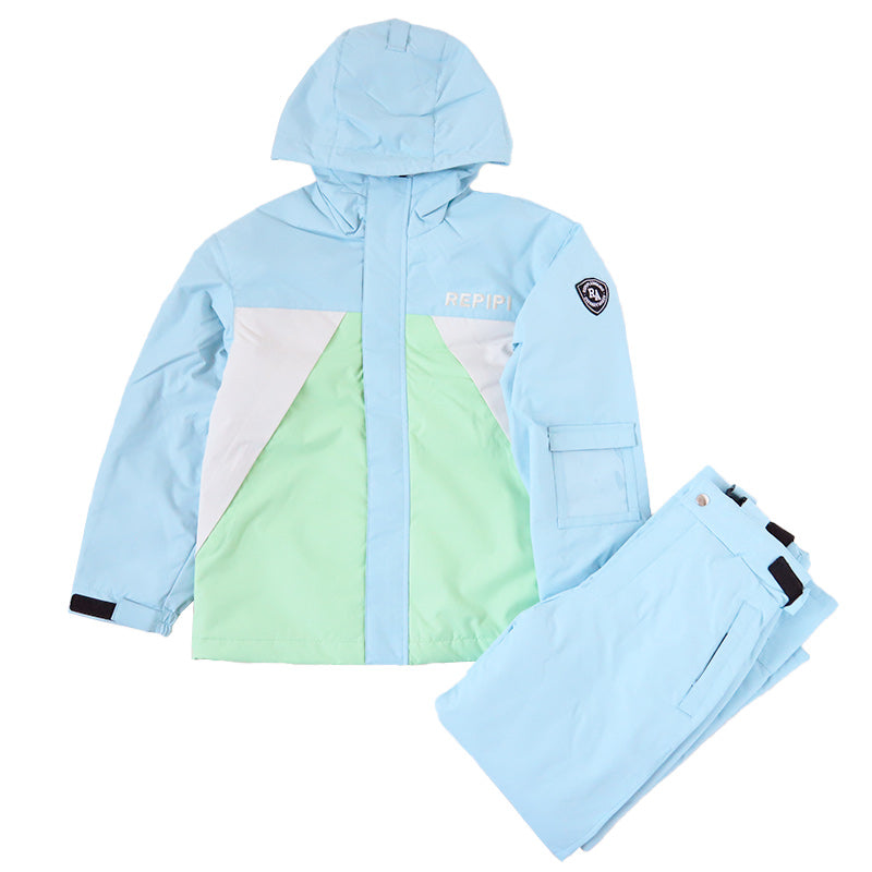 スノーウェア キッズ 上下セット 女子 子供 スノーボードウェア 130 140 150 160 170 耐水圧 ジュニア 子供用 女の子 女児 かわいい スキー 雪遊び ウエスト調節 (送料無料) (在庫限り)