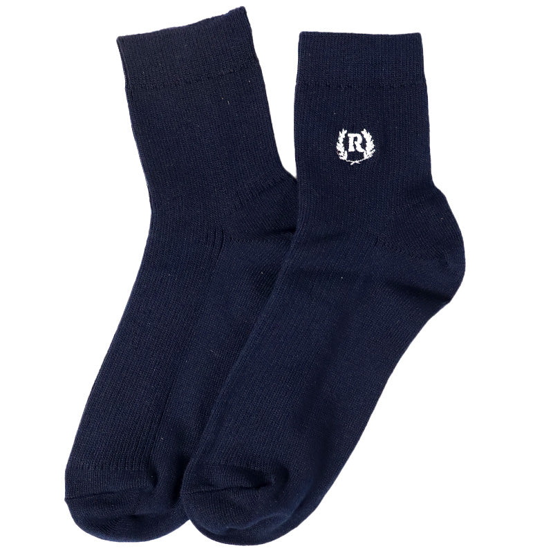 REPIPI ワンポイントソックス ガールズ キッズ ジュニア 靴下 小学生 中学生 高校生 女の子 13cm丈 22~25cm 子供用 シンプル おしゃれ リブ スクール 通学 学校