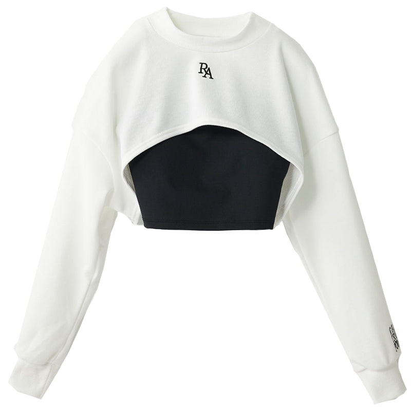 クロップド ブラキャミソール ショート丈スウェット セット キッズ 女の子 ダンス レピピアルマリオ 140~170cm かわいい シンプル 子供服 トップス ブラトップ キャミ スポーティー