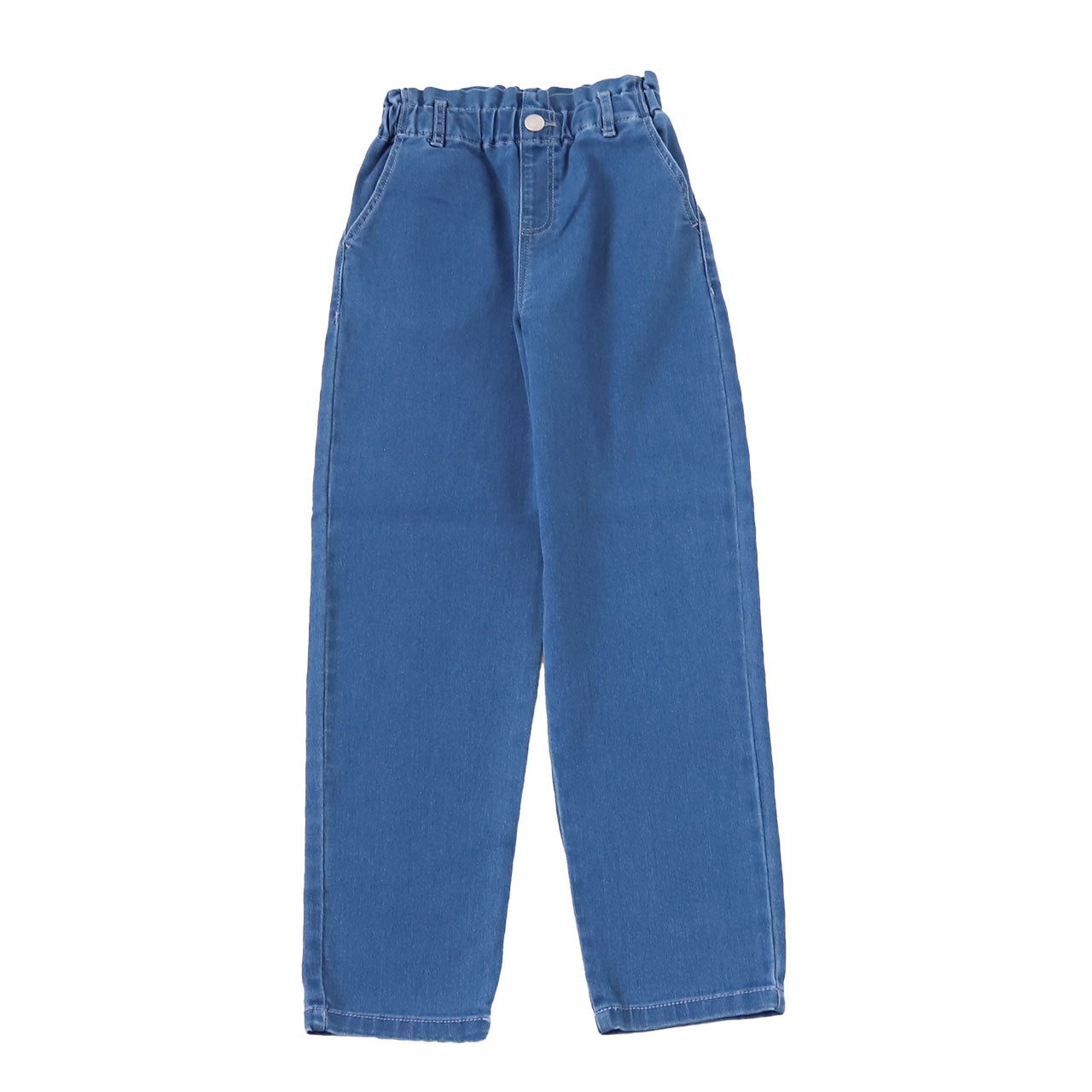 女の子 デニム パンツ ハイウエスト 長ズボン 子供服 140~160cm ズボン ロングパンツ パンツ ジーンズ ジーパン ボトム ボトムス ガールズ ガール 女子 キッズ ジュニア 女児 子供 通学 デイリー