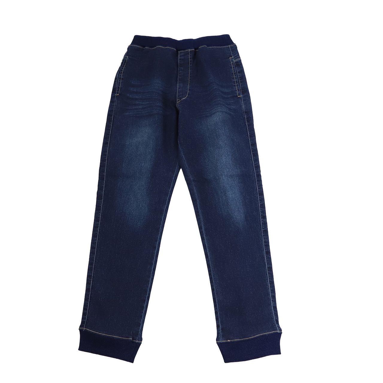 子供 ストレッチデニム ジョガーパンツ 長ズボン ロングパンツ ボトムス 90~160cm (ジーンズ ジーパン ズボン キッズ ジュニア こども 子ども 子供服 通園 通学 デイリー)
