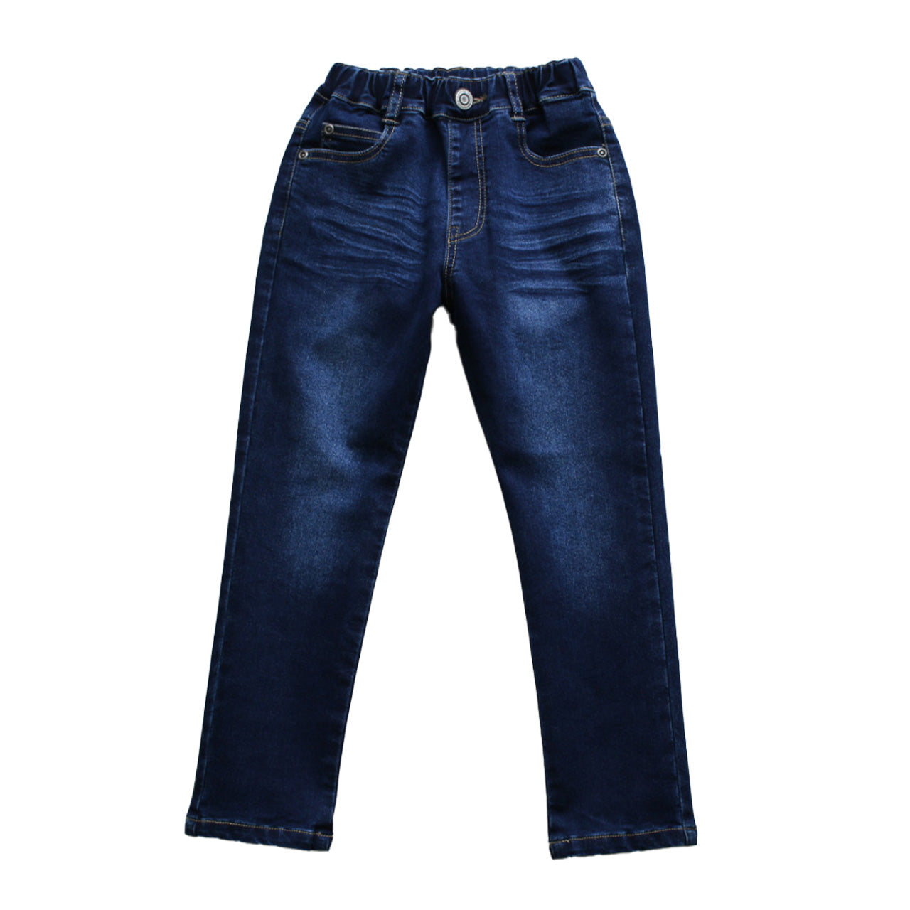 男女兼用 子供 ストレッチデニム 長ズボン ロングパンツ ボトムス 90~170cm デニム ジーンズ ジーパン ズボン キッズ ジュニア こども 子ども 子供服 通園 通学 デイリー