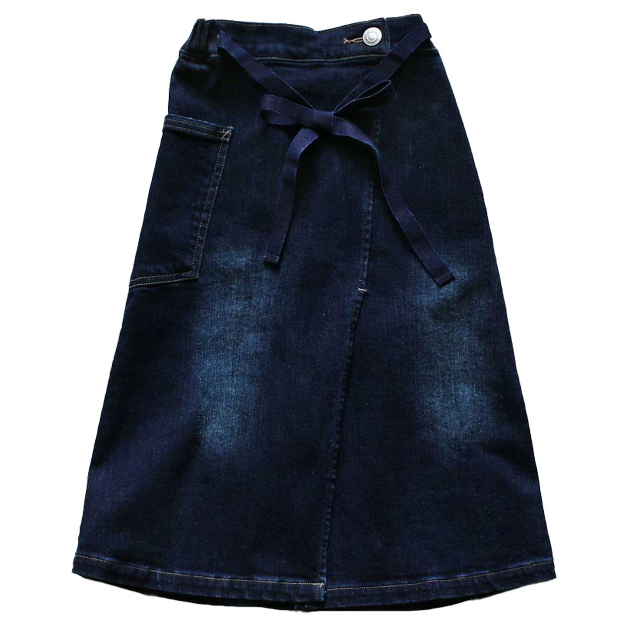 女の子 スカート ロングスカート デニムスカート 100~160cm (ストレッチ デニム キッズ ジュニア こども 子供 子供服 ボトムス 通園 通学 デイリー) (在庫限り)