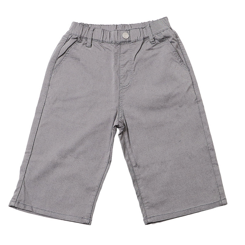 キッズ ハーフパンツ 男の子 ストレッチ パンツ 子供 ボトムス ショートパンツ 110 120 130 140 150 160 cm 半ズボン 通学 通園 春 夏 薄手 軽量 さらさら ウエストゴム 楽ちん 動きやすい ポケット付き カジュアル シンプル 無地 ジュニア 小学生