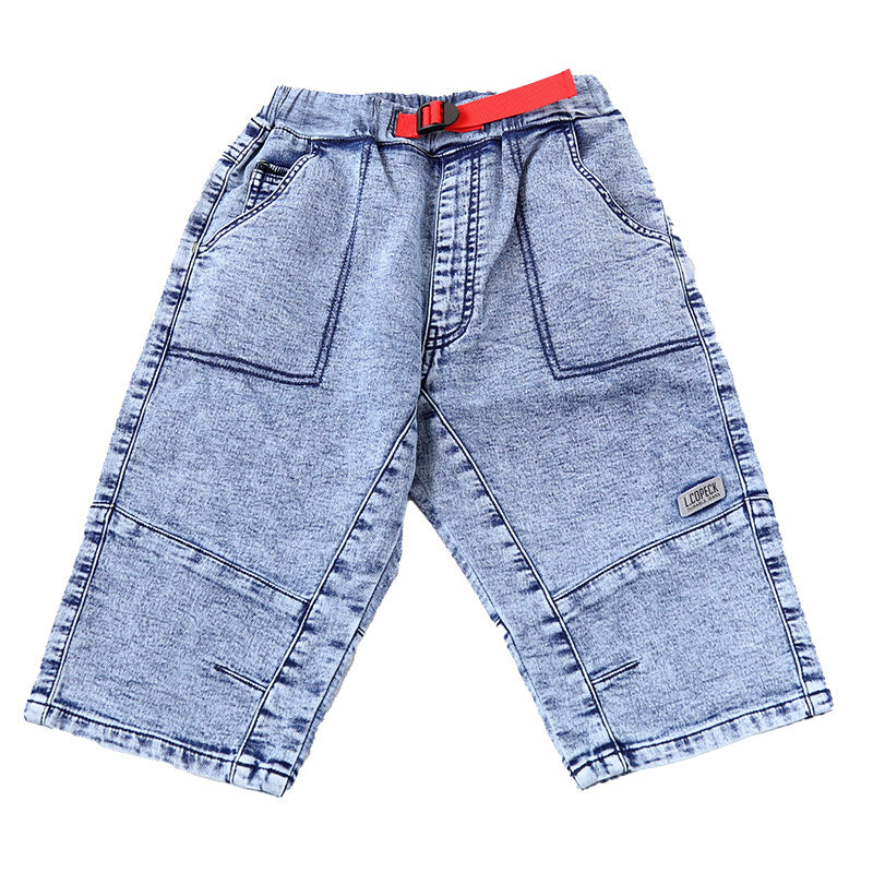 子供 ハーフパンツ 半ズボン キッズ 男の子 デニム 短パン 90~160cm ジーンズ ジーパン ジュニア こども 子ども 子供服 ボーイズ ボーイ 男児 ズボン ボトムス 通園 通学 デイリー ブルー 青 水色