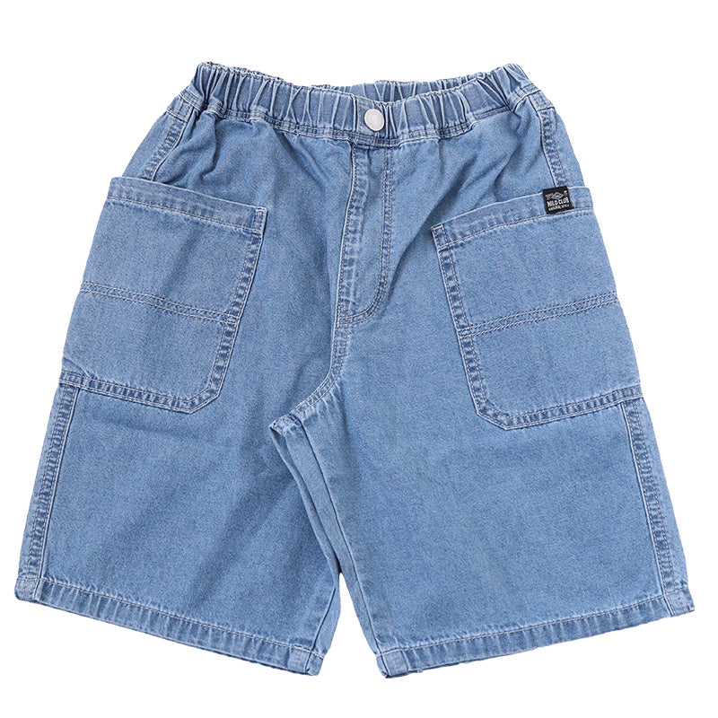 男の子 ハーフパンツ 半ズボン デニム 短パン 綿100% キッズ 春 夏 140~160cm 薄手 涼しい ショートパンツ ジュニア こども 子ども 子供服 ボーイズ ボーイ 男児 子供 ズボン ボトムス 通園 通学 デイリー (在庫限り)