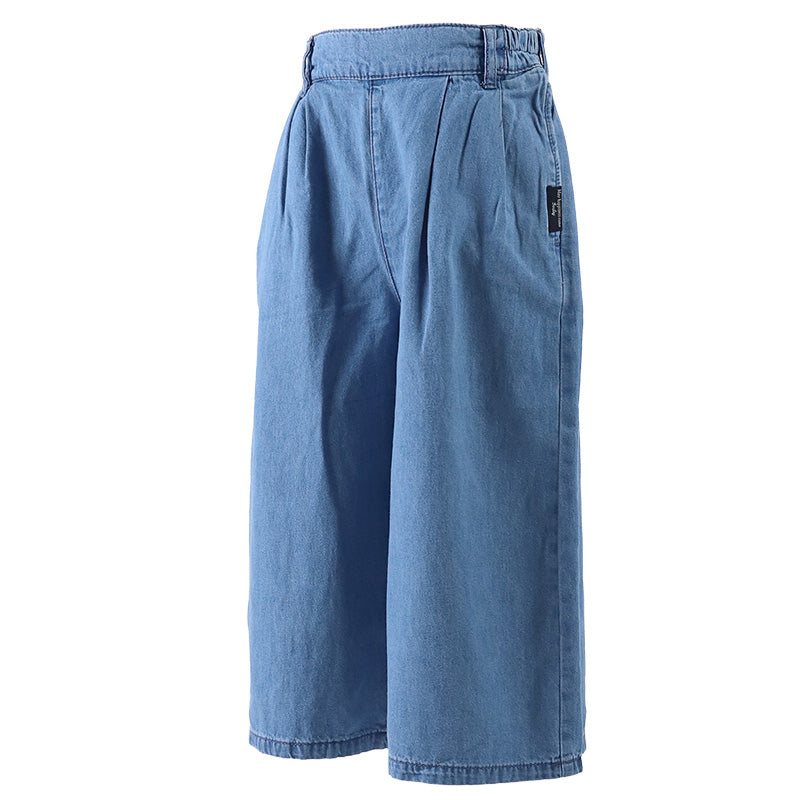 女の子 綿100 チノ ガウチョパンツ 子供服 ワイドパンツ 春 夏 140~160cm ジュニア スカーチョ ズボン パンツ ガールズ ガール 女子 キッズ 女児 子供 ボトムス ボトム コットン 綿 通園 通学 デイリー