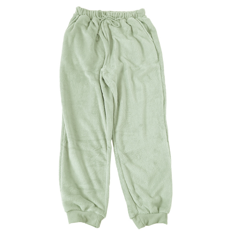ルームパンツ レディース 冬 起毛 パジャマ ズボン かわいい あったかい ルームウェア 部屋着 M-L ジョガーパンツ ルームウエア ボトム パンツ やわらかい もこもこ 防寒対策 無地 シンプル 裾しぼり 婦人 女子 女性