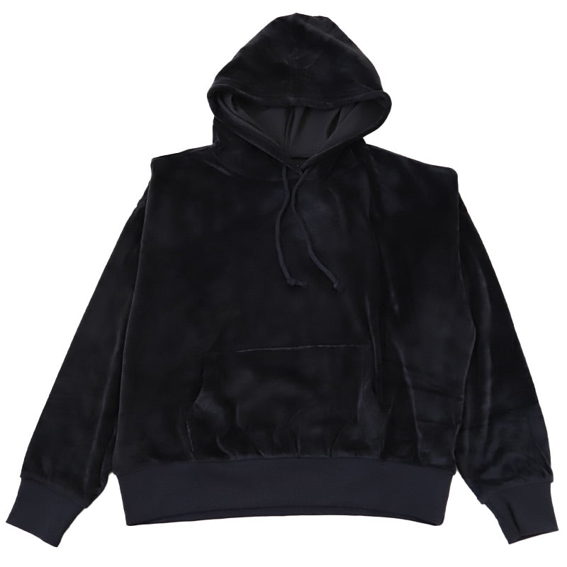 プルオーバー パーカー レディース 秋 冬 パジャマ 薄手 起毛 伸縮性 ルームウエア M L フード のびのび ベロア 部屋着 スウェット 女性 婦人 やわらかい 長袖 カンガルーポケット (在庫限り)