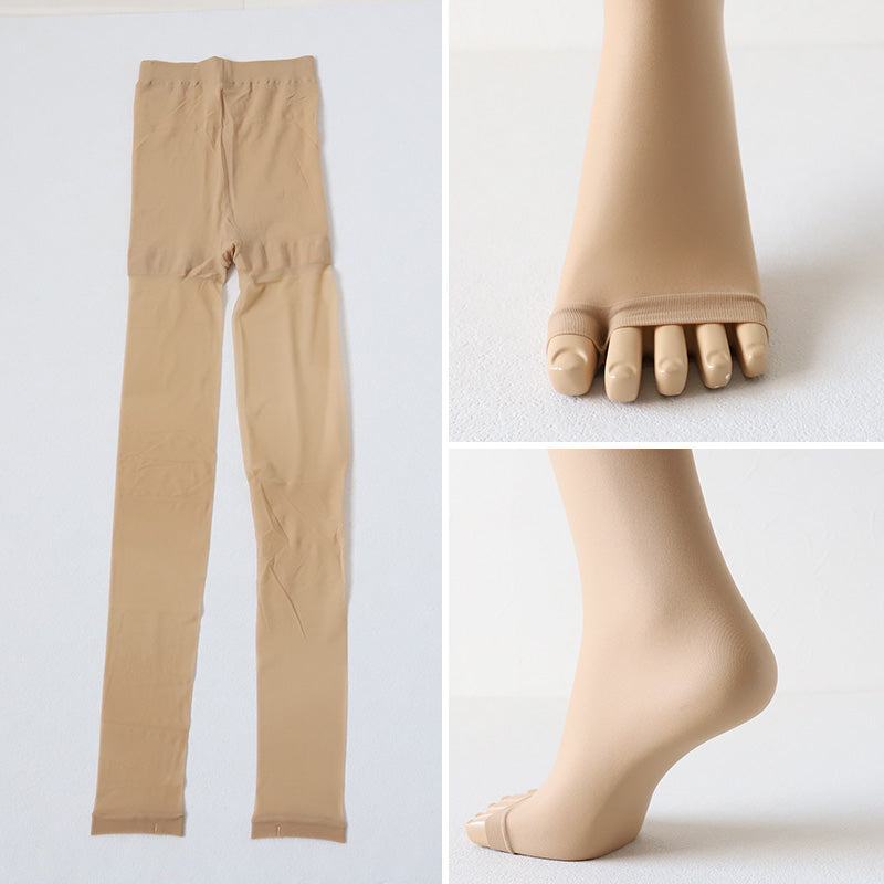 オープントゥ ストッキング M-L・L-LL (ベージュ 肌色 レディース 女性 日本製 パンスト サンダル ミュール 格安