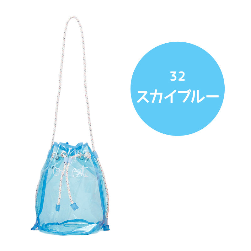プールバッグ 女の子 男の子 キッズ スイムバッグ ボンサック クリア 約23×32cm (リュックサック キッズ 透明 スイミングバッグ 水泳バッグ 男の子 女の子 サブバッグ スイミング プール 水泳 サブバック 通園 通学 入園準備 入学準備 防水) (在庫限り)