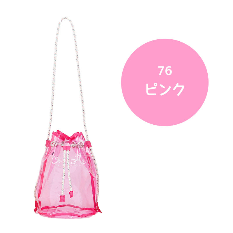 プールバッグ 女の子 男の子 キッズ スイムバッグ ボンサック クリア 約23×32cm (リュックサック キッズ 透明 スイミングバッグ 水泳バッグ 男の子 女の子 サブバッグ スイミング プール 水泳 サブバック 通園 通学 入園準備 入学準備 防水) (在庫限り)