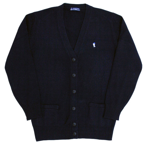 スクール カーディガン 女子 コットン 制服 ニット S~L OLIVE des OLIVE school レディース 学生 スクールカーディガン ワンポイント 綿 薄手 (送料無料) (在庫限り)