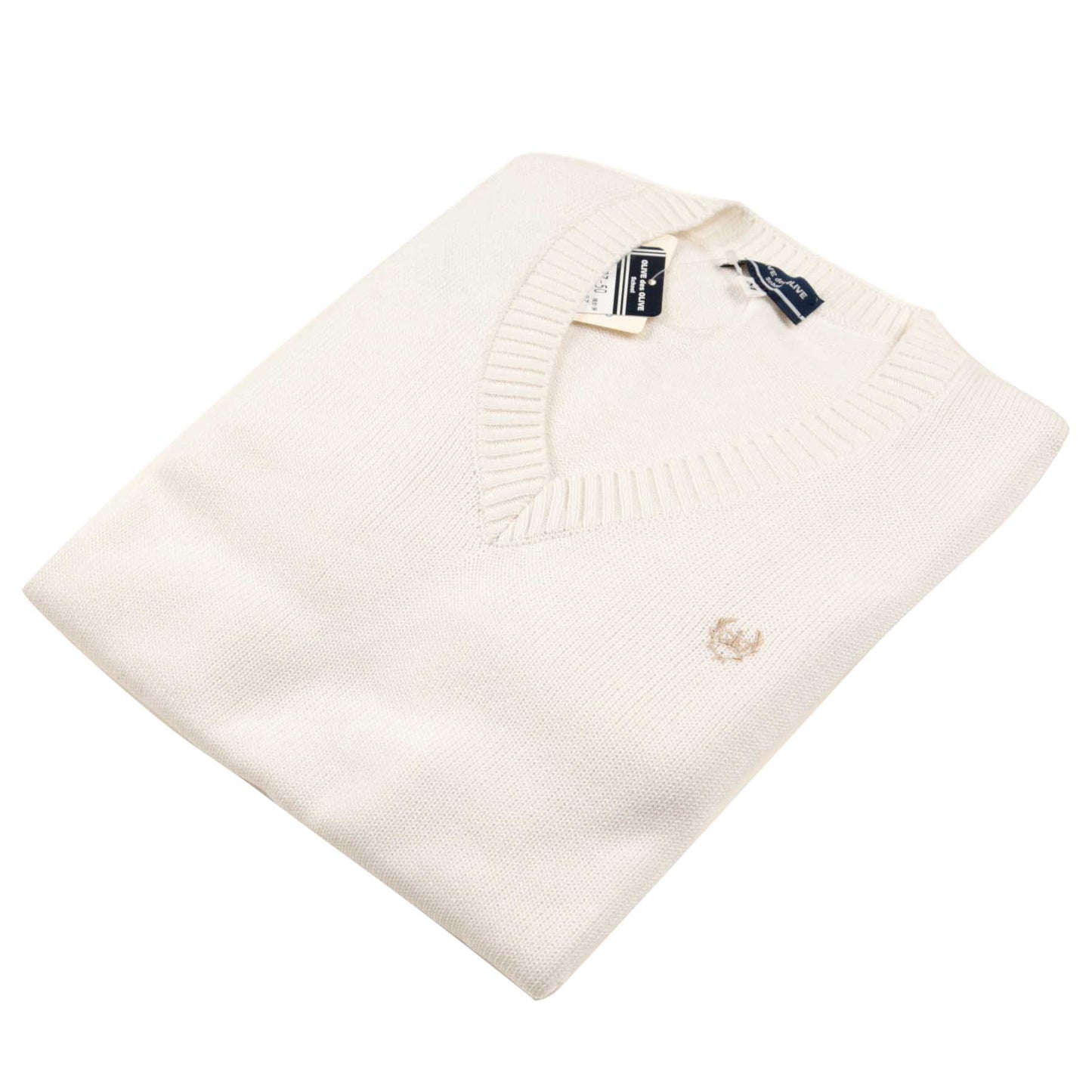 スクールセーター 女子 コットン 制服 ニット Vネック S~L OLIVE des OLIVE スクールニット 学生 女子高生 女の子 レディース 防寒 綿 ワンポイント (送料無料) (在庫限り)