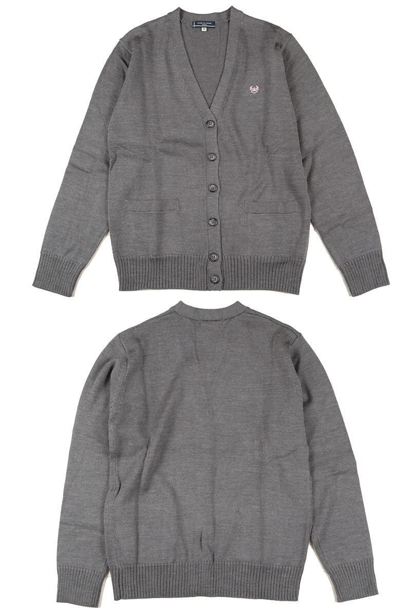 スクールカーディガン 女子 ウール 制服 ニット S~L OLIVE des OLIVE カーディガン 学生 女の子 女子高校生 スクール 冬 防寒 ワンポイント (送料無料) (在庫限り)