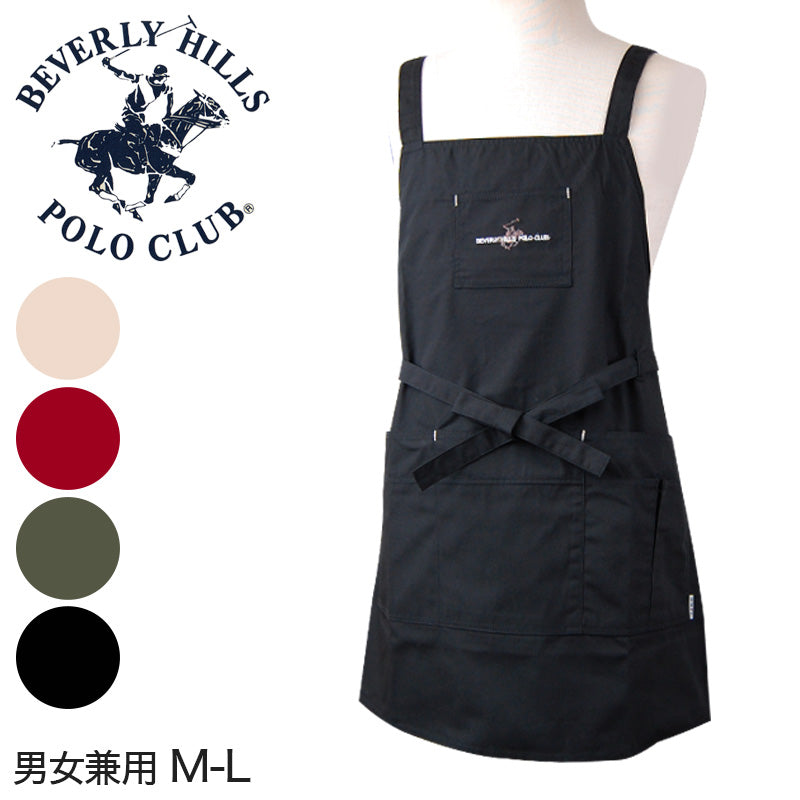 男女兼用 6ポケット付き ガーデニングエプロン ショート丈 M-L (女性用 男性用 腰巻 紐 ガーデニング ユニフォーム 園芸) (キッチン) (在庫限り)