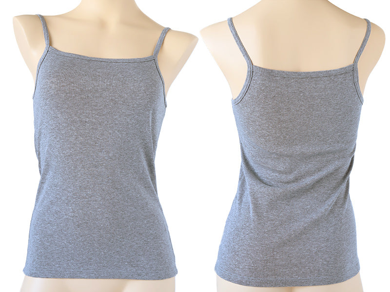 下着 キャミソール 綿100% レディース M L LL 肌着 綿 インナー 無地 グレー 白 黒