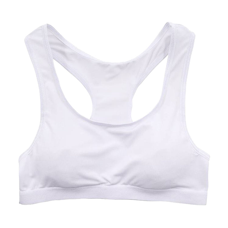 体育deインナー カップ付ハーフトップ 140cm~165cm (スポーツブラ ジュニア ブラ ノンワイヤー ブラジャー スポブラ ハーフトップ 女の子 女子 スポーツ 体育 部活 インナー 下着 中学生)