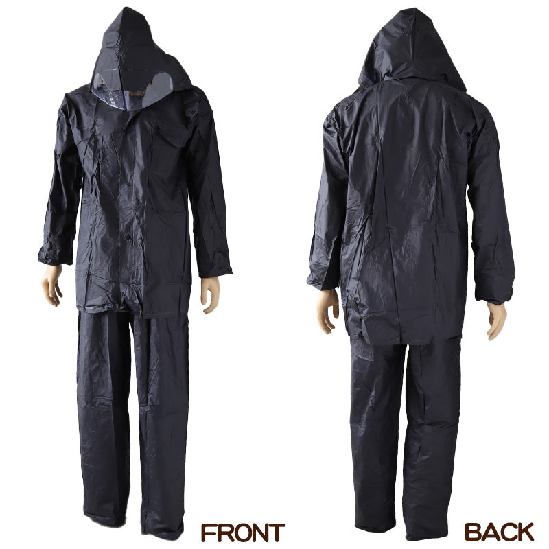 レインスーツ カッパ メンズ レディース 通勤 通学 M~3L ( 雨具 雨合羽 ツーリング 農作業 防水 クリア素材 旅行 バイク ハイキング 自転車 ) (取寄せ)