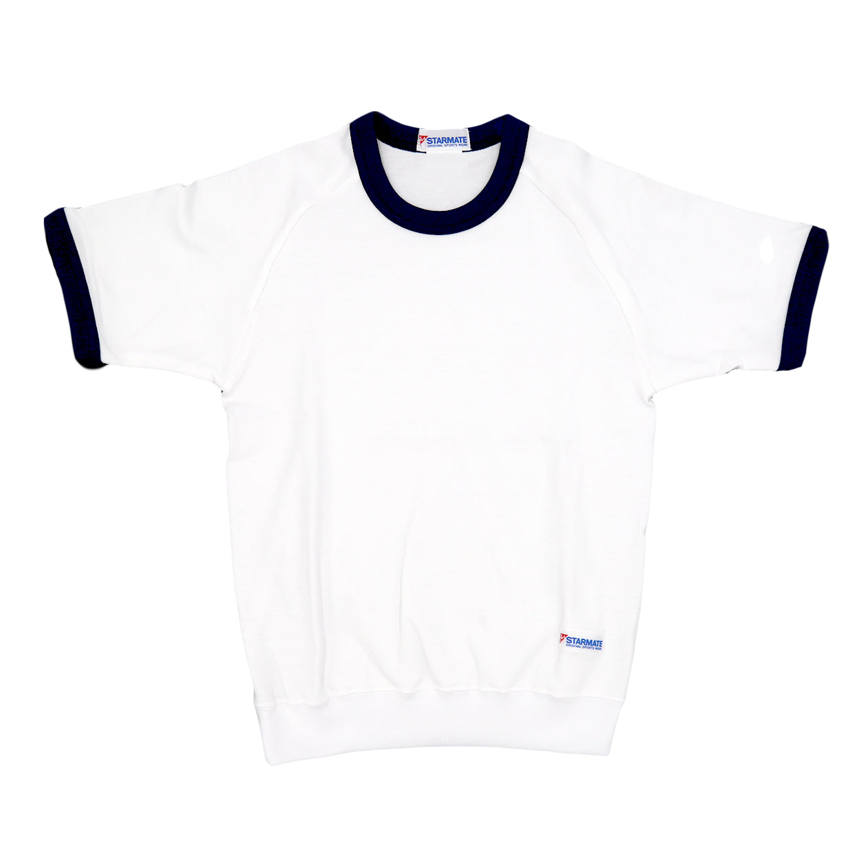 体操服 半袖 丸首 スクール 体操着 tシャツ 白 無地 コットン 綿 ポリエステル 小学生 体育 120~150cm (男女兼用 男の子 女の子 キッズ こども 児童 綿混)