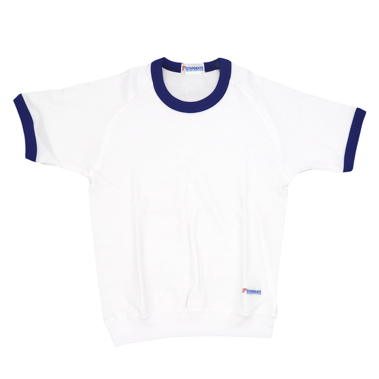 体操服 半袖 丸首 スクール 体操着 tシャツ 白 無地 コットン 綿 ポリエステル 小学生 体育 120~150cm (男女兼用 男の子 女の子 キッズ こども 児童 綿混)