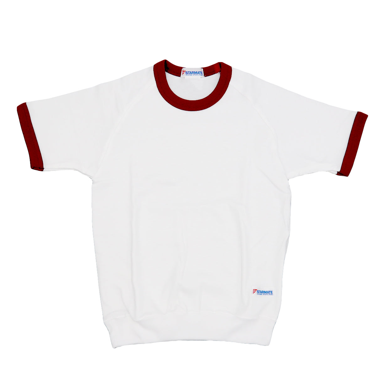 体操服 半袖 丸首 スクール 体操着 tシャツ 白 無地 コットン 綿 ポリエステル 小学生 体育 120~150cm (男女兼用 男の子 女の子 キッズ こども 児童 綿混)