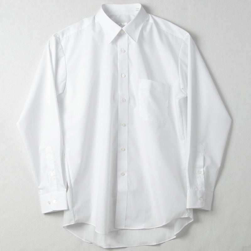 ワイシャツ メンズ 長袖 白 超形態安定 ドレスシャツ ストレッチ 形状記憶 制菌加工 部屋干し臭対策 ソフト仕上げ Yシャツ ホワイト 制服 就活 通勤 ビジネスシャツ 洗って干すだけ 洗濯簡単 シワになりにくい 綿混 おしゃれ シャツ 男性用 首回り39~45 裄丈82~86 (取寄せ)