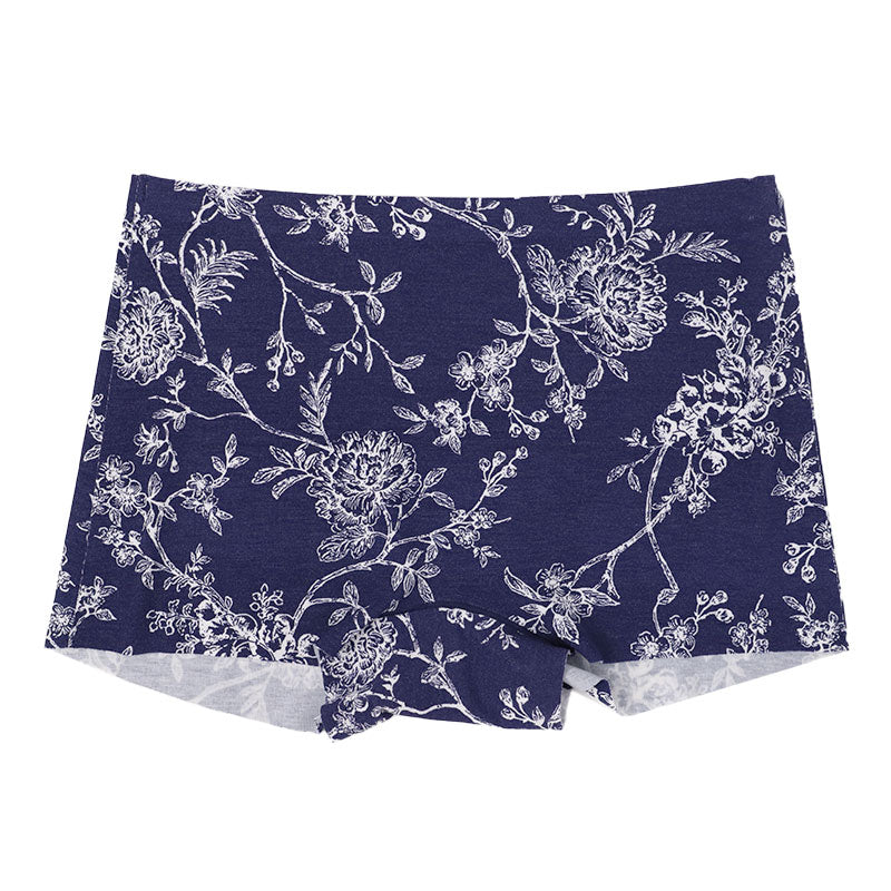 ショーツ レディース 花柄ショーツ 1分丈 レーヨン混 M L LL ストレッチ 伸縮 フリーカット 段差ができにくい ひびきにくい 滑らか ソフト リラックス インナー 下着 パンツ 女性用 締め付けにくい 普段使い 休日 就寝 くつろぎ おうち時間