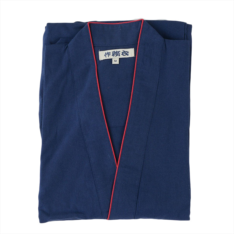 レディース 作務衣 綿100% 上下セット ゴム袖 ゴム裾 ゴムウエスト 和装 部屋着 ルームウェア 作業着 パジャマ 女性用 和風 ポケット付き 春 夏 秋 無地 紺 エンジ M L (取寄せ)