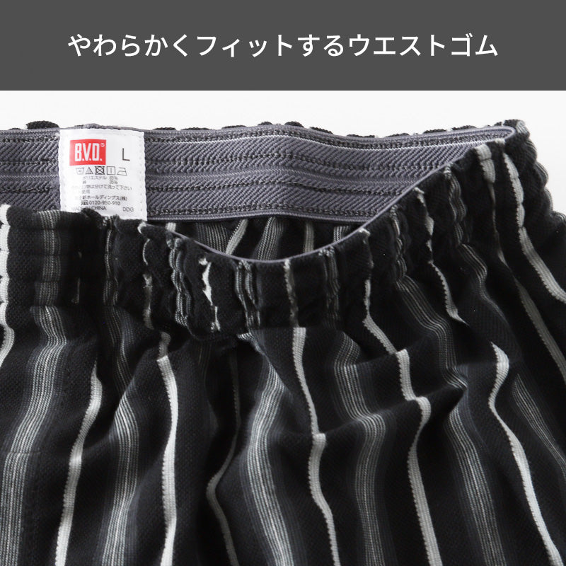 BVD トランクス ニット bvd メンズ パンツ 吸水速乾 前あき M L LL B.V.D. 下着 肌着 ニットトランクス インナー チェック ストライプ 吸汗速乾 ビーブイディー 男 mens 前開き 柄パンツ チェック柄 格子柄 縦じま 柄パン ガラパン
