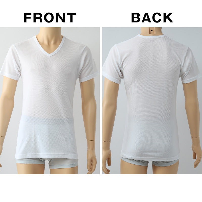 BVD インナー メンズ 半袖 vネック tシャツ 下着 カノコ メッシュ 2枚組 M~LL bvd インナーシャツ 肌着 v首 春夏 ホワイト 白 M L LL