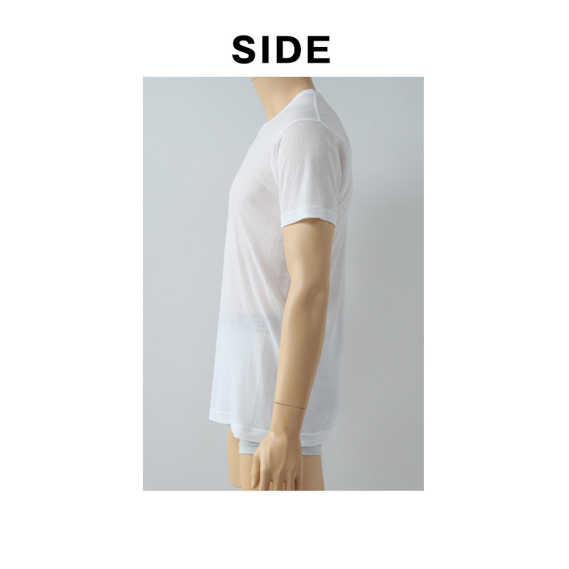 BVD インナー メンズ 半袖 tシャツ メッシュ 丸首 2枚組 M~LL bvd インナーシャツ 肌着 下着 クルーネック 春夏 ホワイト 白 M L LL (在庫限り)