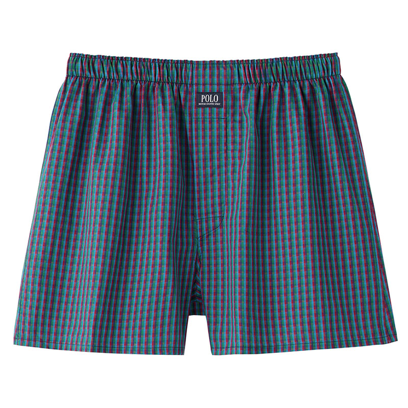 POLO トランクス メンズ 綿100 前あき ボタン付き ゆったり 下着 M L LL 男性 紳士 インナー パンツ コットン ブリーフ 先染め プリント チェック ブランド おしゃれ カジュアル 通気性 快適 肌にやさしい プレゼント ギフト 父の日 春 夏 秋 オー